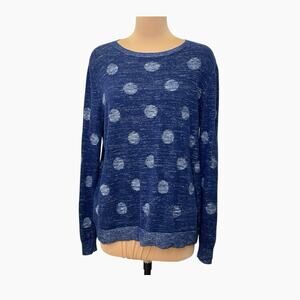 Liz Claiborne Vintage Circle Dot Sweater Size XL Soft Cotton Blend Knit Casual